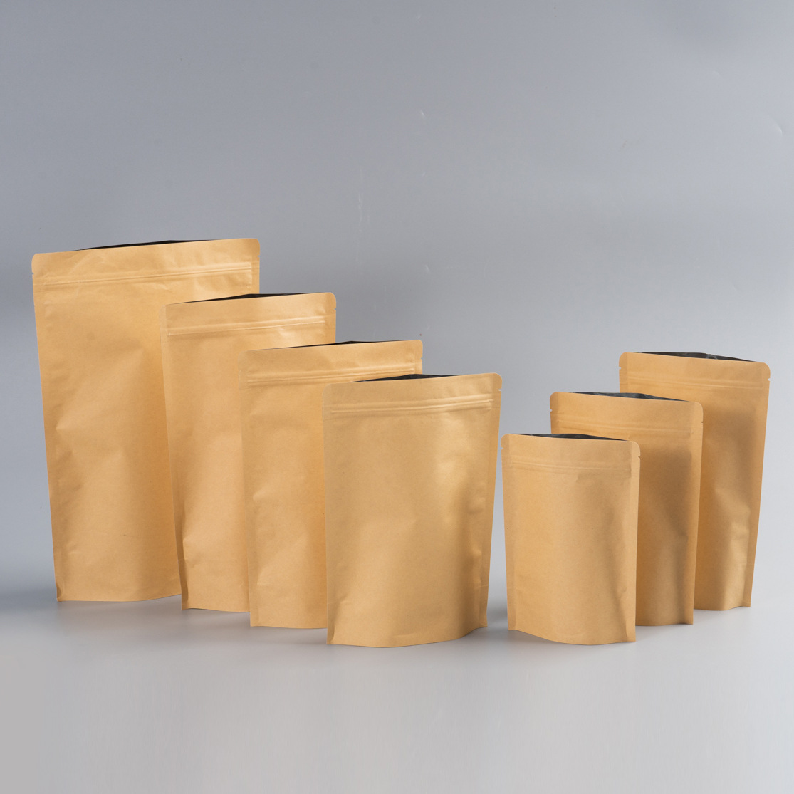 Frosted Transparent Packaging Bag Made of Kraft Paper Window Ziplock Bag Nut Packaging Doypack Food Sealed Bag Customization