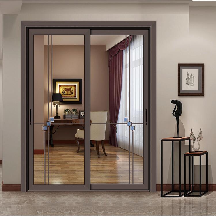 8推拉门 铝合金二轨二扇 中空玻璃 客厅阳台厨房浴室隔断