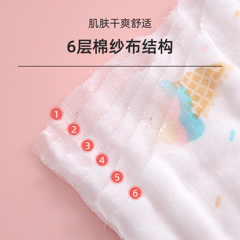 Baby's Bath Towel Cotton Four-Layer Gauze Newborn Swaddling Blanket Summer Thin Newborn Baby Supplies Kids' Towel Cover Blanket