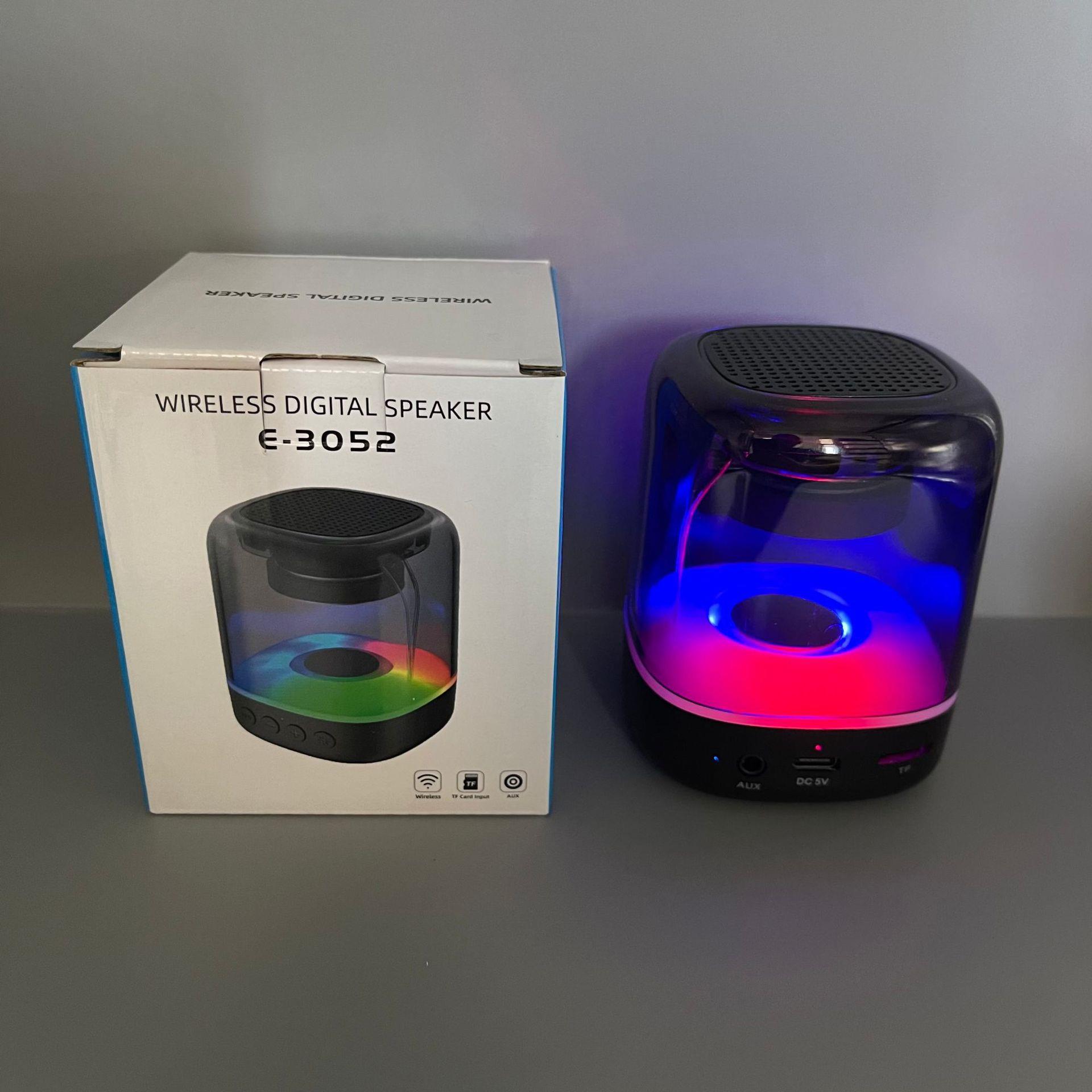 New Transparent Bluetooth Speaker RGB Colorful Wireless Home Mini Desktop Card Large Volume Overweight Low Audio