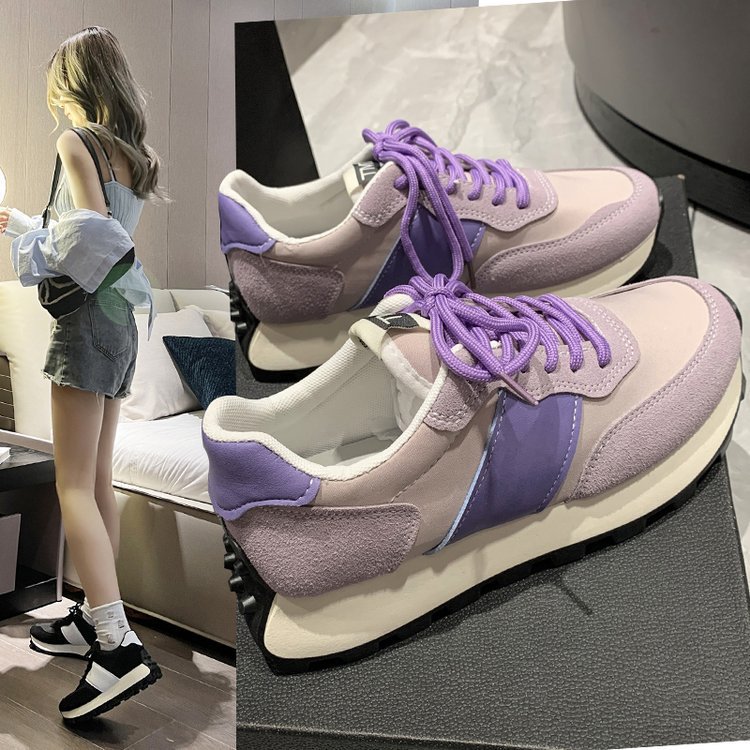 老爹鞋女2023夏季新款厚底阿甘华夫欧洲站小蛮腰休闲运动女鞋代发