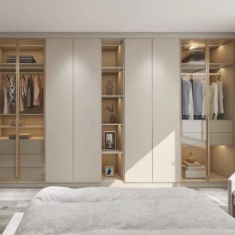 tj全铝家具全屋现做衣柜橱柜门墙柜顶一体化现做现代简约衣橱