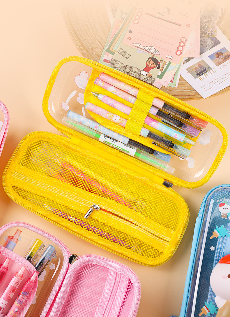 新款网红减压笔盒 ins风可爱卡通大容量文具盒 学生笔袋礼品奖品