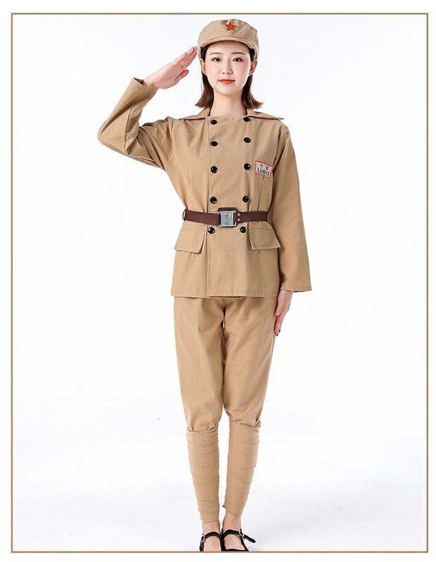 49式50式抗美援朝志愿军演出服棉麻解放军衣服抗战军装八路服套装