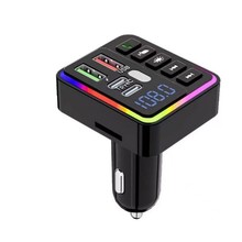 新汽车12v适用车充Q50车载手机充电器蓝牙mp3播放fm数显多功能点