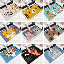 卡通浴室门垫现代家用可爱吸水垫玄关入户地毯客厅茶几垫厨房脚垫