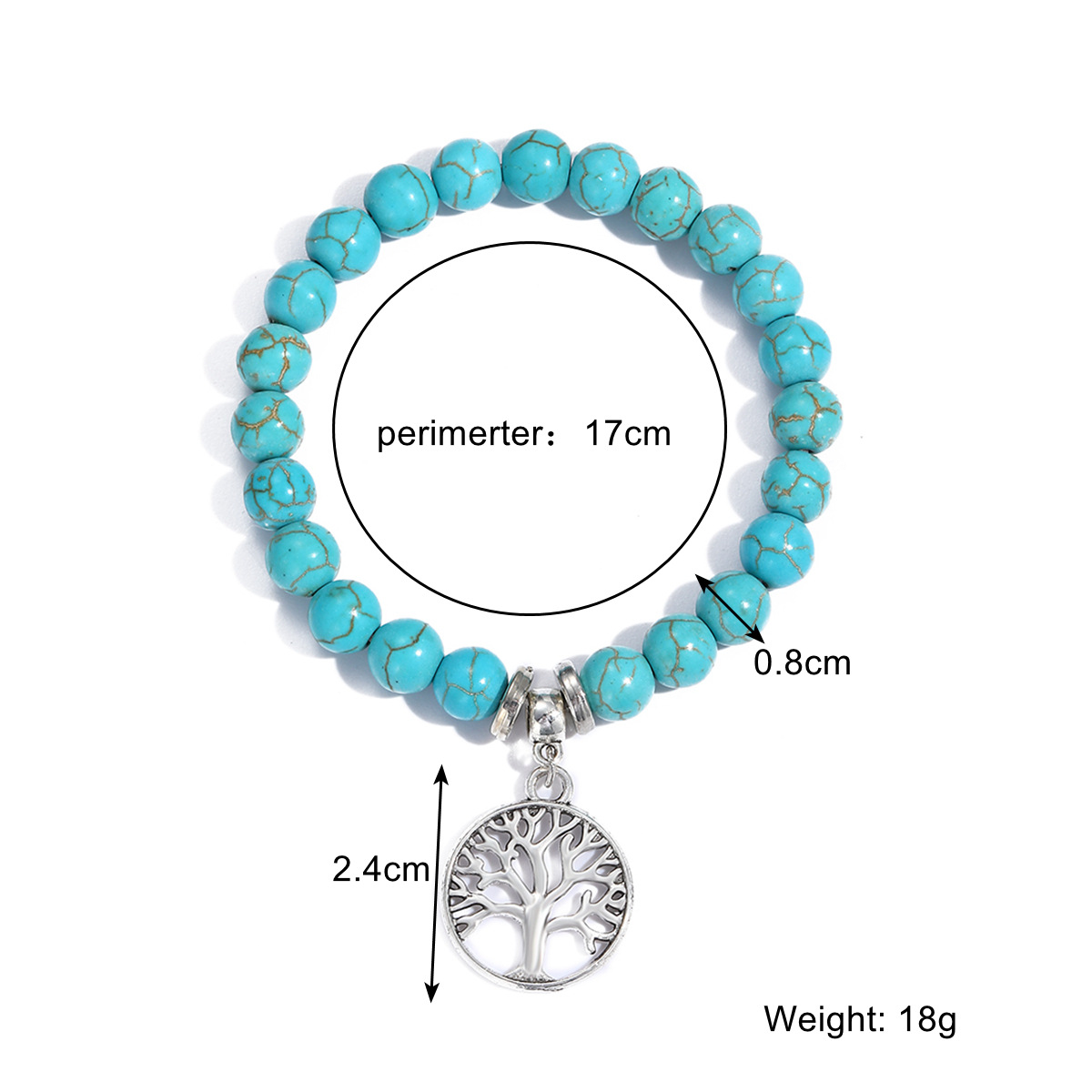 Exclusive for Cross-Border Foreign Trade European and American Hot Beaded Women's Bracelet Set Bohemian Ethnic Turquoise Bracelet