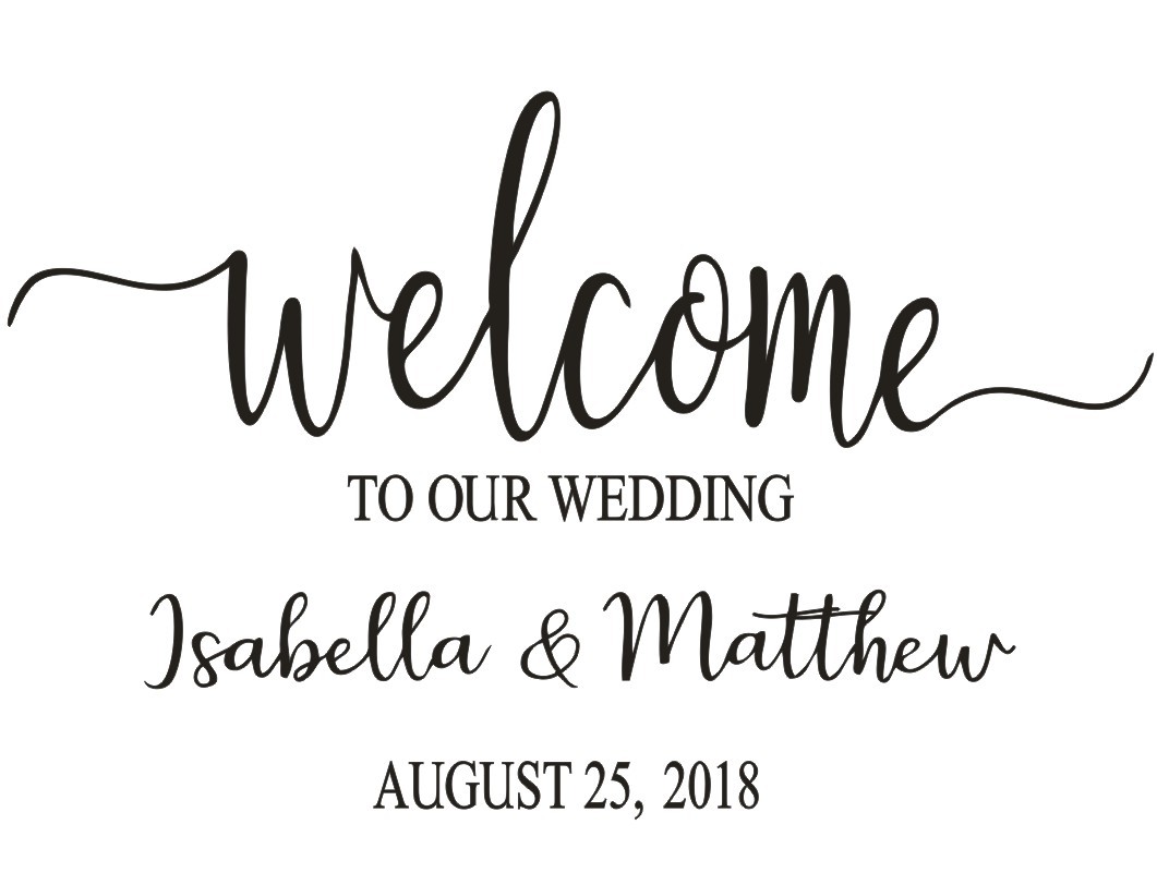 welcome to our wedding婚礼贴花精雕wall decor跨境速卖通dw5329