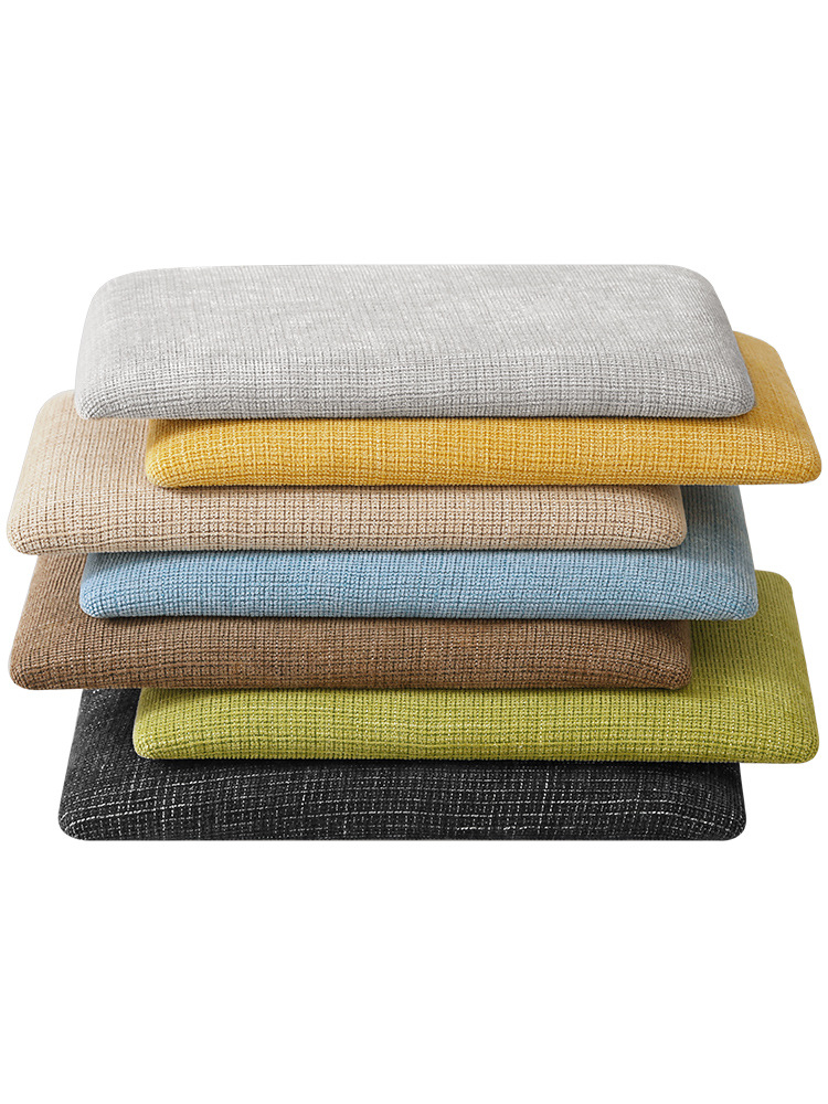 四季餐厅卡座坐垫靠背一体软包换鞋凳垫子绒麻布艺餐椅座垫