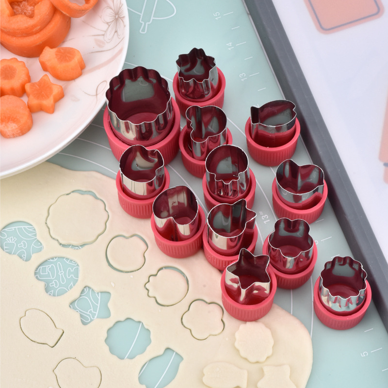 蔬菜压花模具 水果压花器 不锈钢蔬菜水果造型切花模具 饭团模具