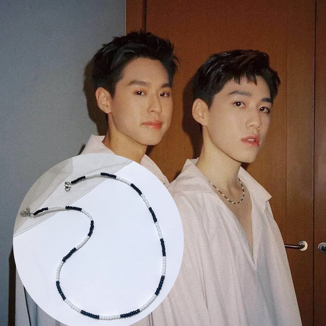 泰剧以你的心诠释我的爱bkpp同款手链彩色玻璃米珠项链串珠手链