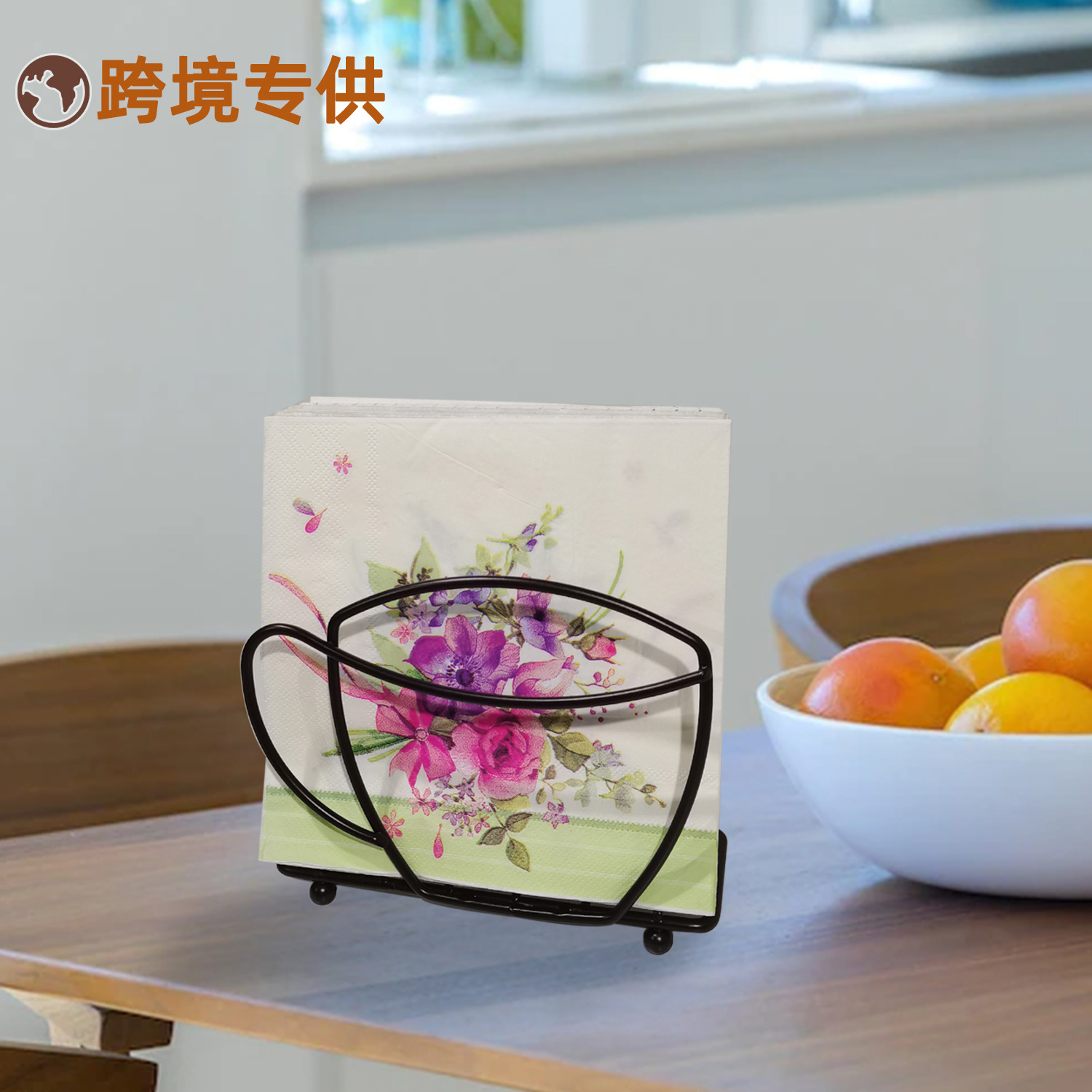 Restaurant Desktop Tissue Holder Hotel Homestay Vertical Napkin Holder Coffee Shop Dining Table Teacup-Shaped Napkin Rack