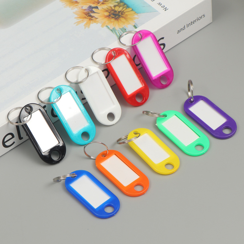 Amazon Hot Sale Plastic Pp Keychain Mark Luggage Tag Hotel Number Card for Classification Key Card