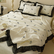 法式公主风夏凉被床上四件套新款高级感床品女否纯棉全棉床单床盖