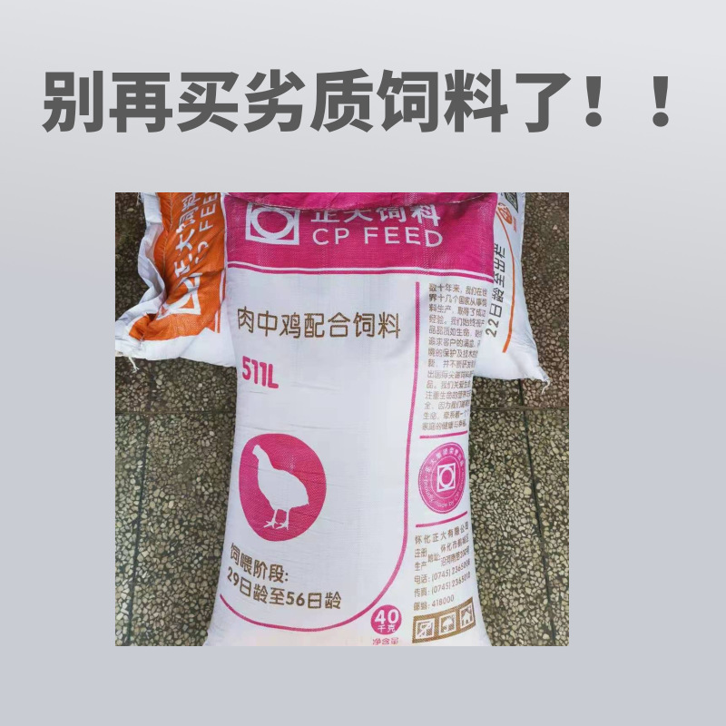 小鸡饲料正大鸭鹅鹦鹉八哥钓鱼颗粒开口食料高蛋白批发价一件批发