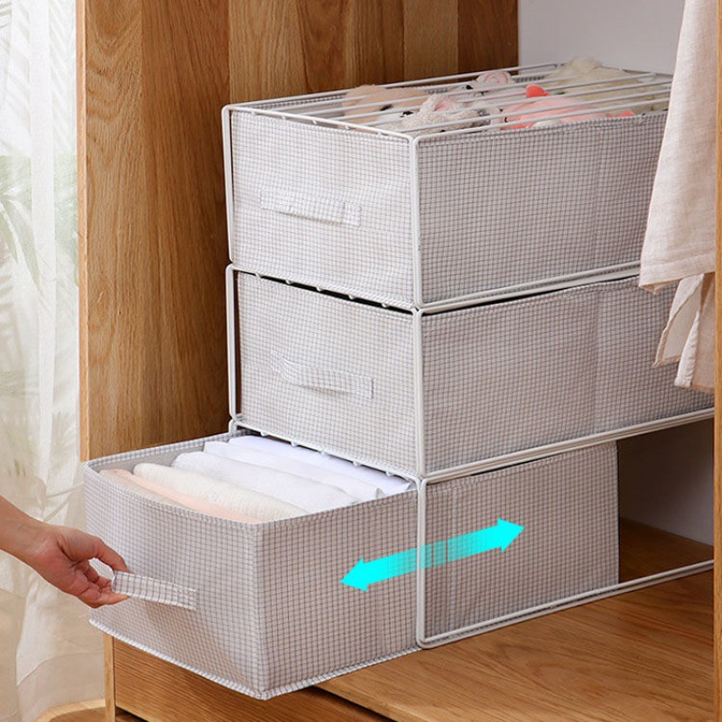 衣柜收纳盒 抽拉式可水洗收纳筐抽屉式整理箱衣服储物衣橱收纳