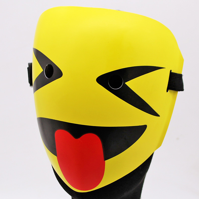 21年新欢乐万圣节笑脸面具微笑治愈系红心眼pvc装扮面具-阿里巴巴
