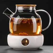 水果茶壶茶杯耐热玻璃花茶壶蜡烛加热底座烛台下午茶茶具套装2024