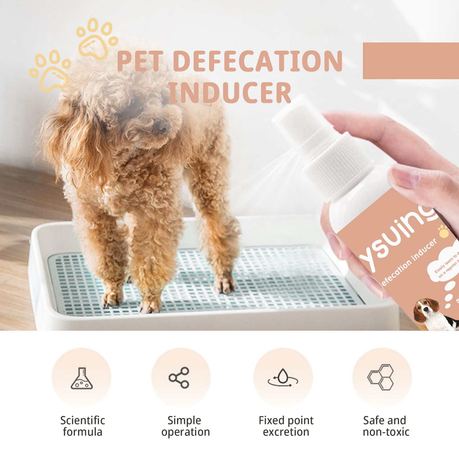 Jaysuing Pet Defecation Inducer Pet Toilet Spot Inducer Spray