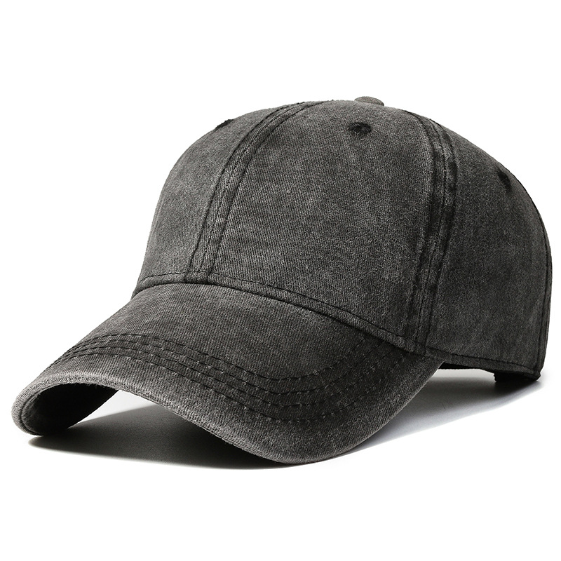 Worn Looking Washed-out Hat Men's and Women's Retro Baseball Street Soft Peaked Cap Curved Brim European and American Style Versatile Student Casual Hat