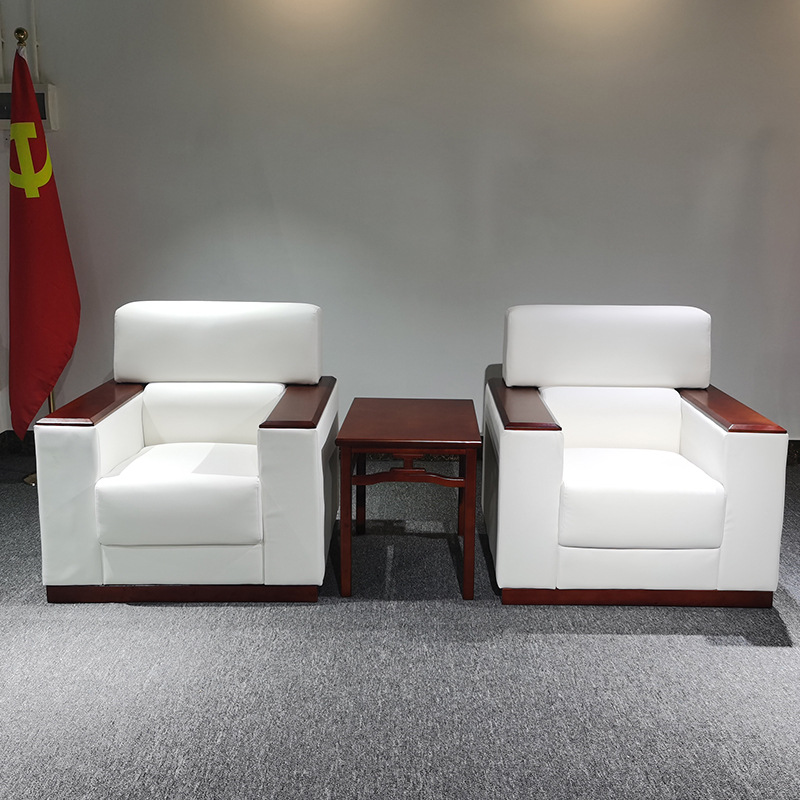 简约现代款接待沙发白色会展展览休闲座椅贵宾洽谈会议会谈沙发