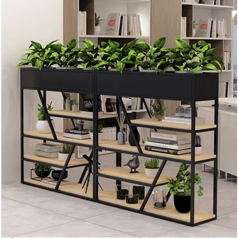 铁艺餐厅屏风隔断花架工业风装饰架办公室花槽置物架卡座围栏绿植