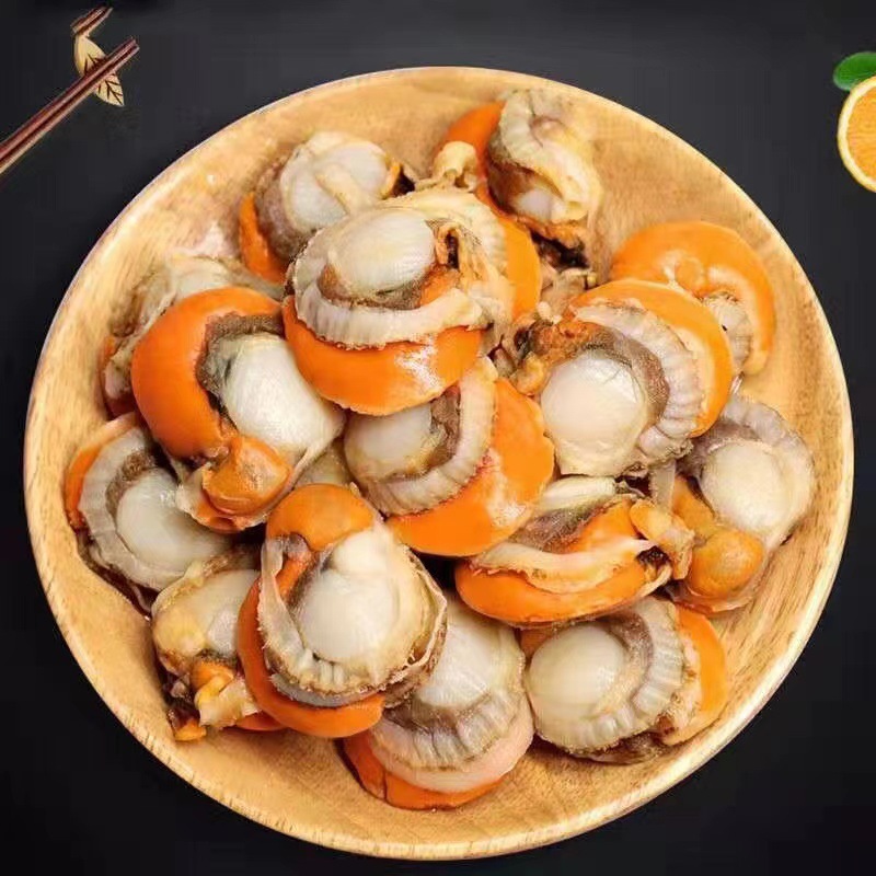 大号扇贝肉纯海洋红贝壳肉新鲜现剥速冻贝类活冻生鲜新货批发200g