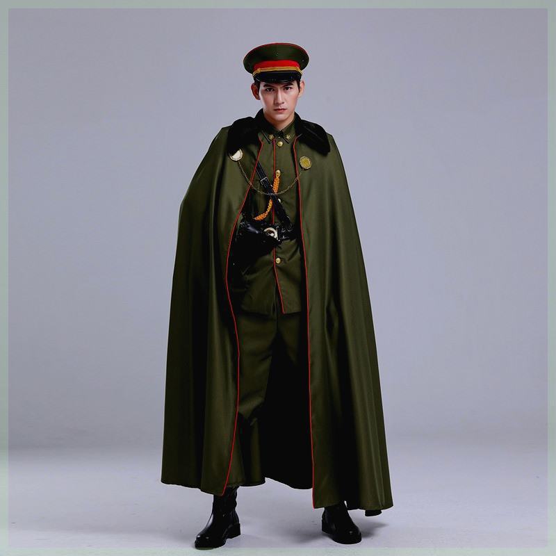少帅张学良同款军装大衣老九门张启山佛爷民国军阀大帅服套装披风