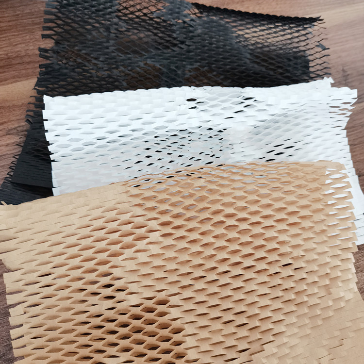 蜂窝纸/亚马逊现货专供缓冲蜂巢填充牛皮纸/网格快递化妆品包装纸
