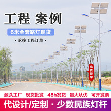 太阳能路灯6米单臂8m100瓦新农村户外工程道路高杆灯加工特色灯杆