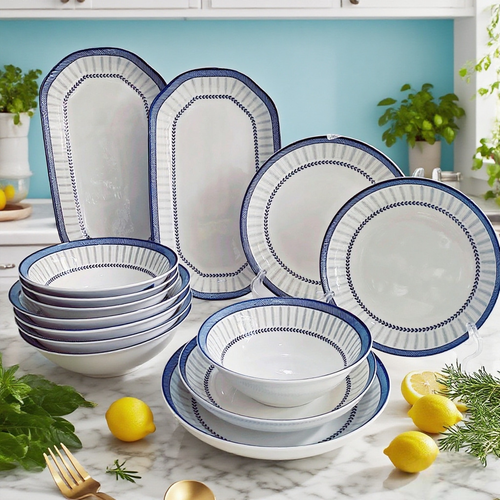 爱琴碗盘陶瓷网红ins风简约轻奢直口斗碗釉下彩家用鱼盘米饭碗