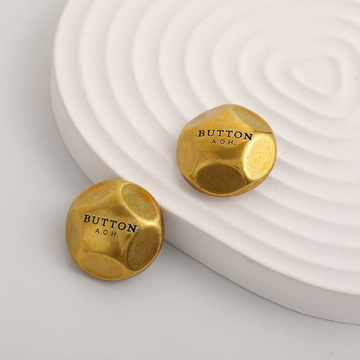 时尚宝石金属复古纽扣校服大衣纽扣衣服复古装饰扣简约精美女