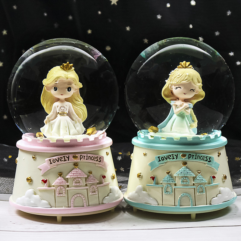 少女心水晶球音乐盒公主城堡送小女孩八音盒儿童创意生日礼物玩具