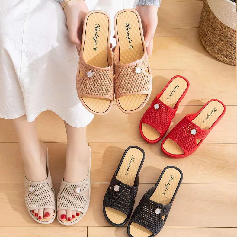 高跟女拖好步佳24夏新款厚底女拖鞋防滑时尚外穿妈妈拖批发不包邮