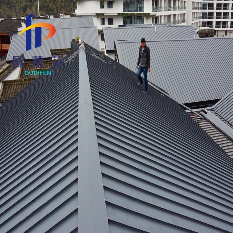 人字坡铝镁锰屋面 25-330立边咬合铝合金板 屋顶装饰铝板-阿里巴巴