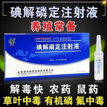 碘解磷定注射液解毒农药鼠药草叶中毒有机磷氟中毒兽用兽药针剂注