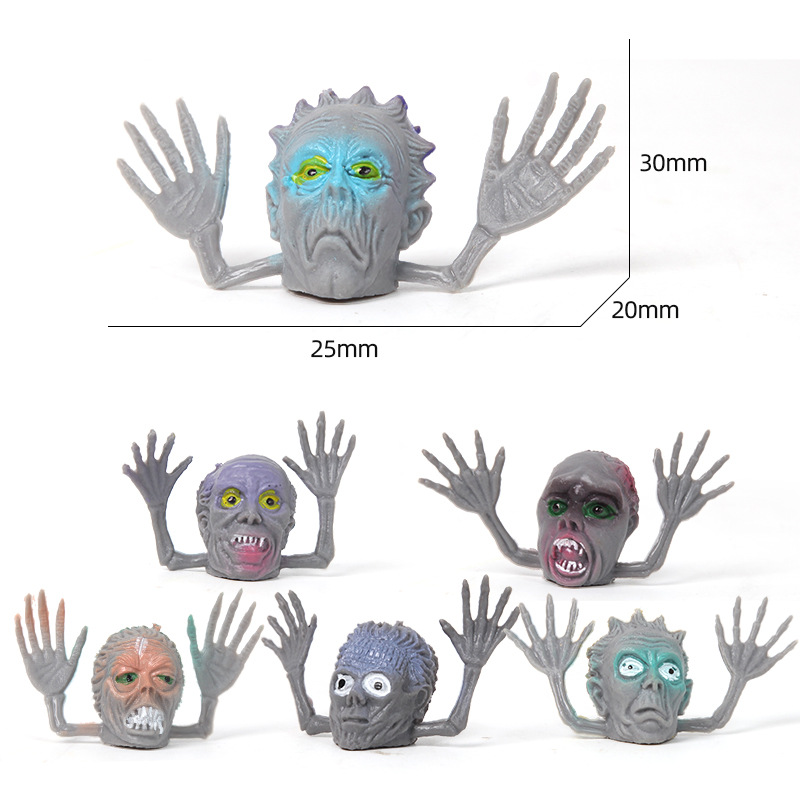 Creative Finger Puppet Toys Halloween Party Kodomo No Omocha Zombie Trick Finger Fun Toys Wholesale