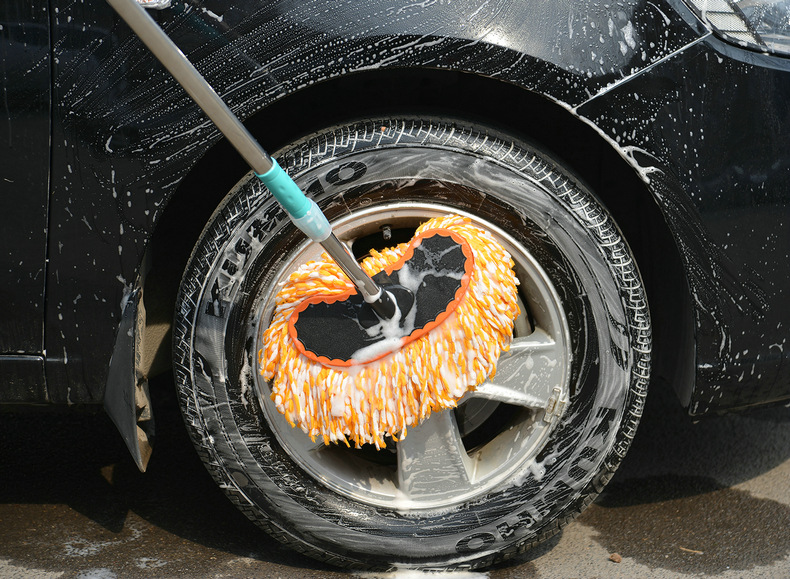 洗车刷子加长加厚长柄伸缩多功能刷大货客车纯棉线拖把大货车用品