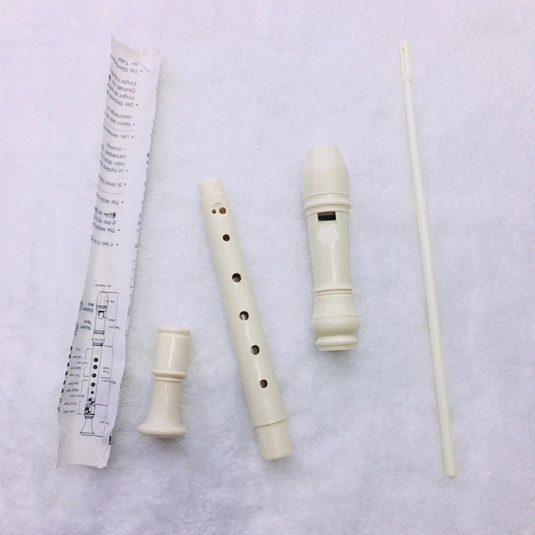 Factory Wholesale 8-Hole German Ivory White Clarionet Children's Practice Introduction Flute Primary and Secondary School Students' Music Teaching Aids