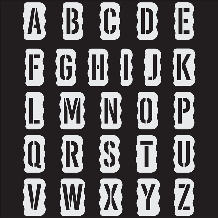 广告车牌号码地址门牌自由组合英文字母数字喷漆绘图模板stencil