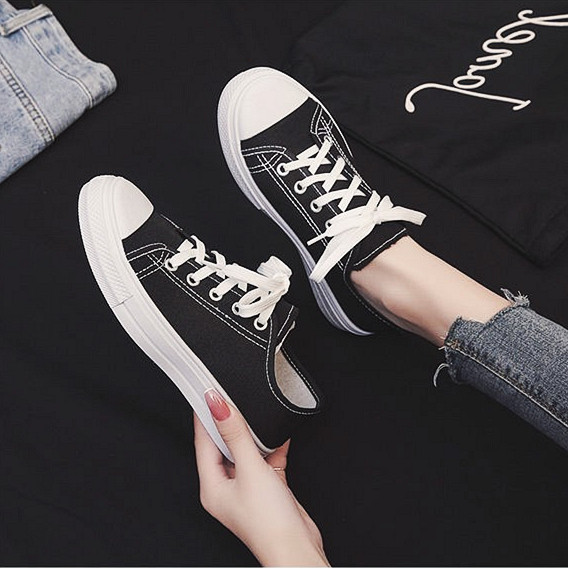 Women's Shoes All-Match Factory Wholesale Spring/Summer Autumn Canvas Skate Shoes Casual Breathable Korean Style Flat Durable Student Shoes