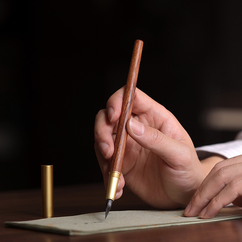 软笔钢笔式毛笔纯狼毫小楷软毛笔 可加墨书法笔 抄经笔软毛抄经笔
