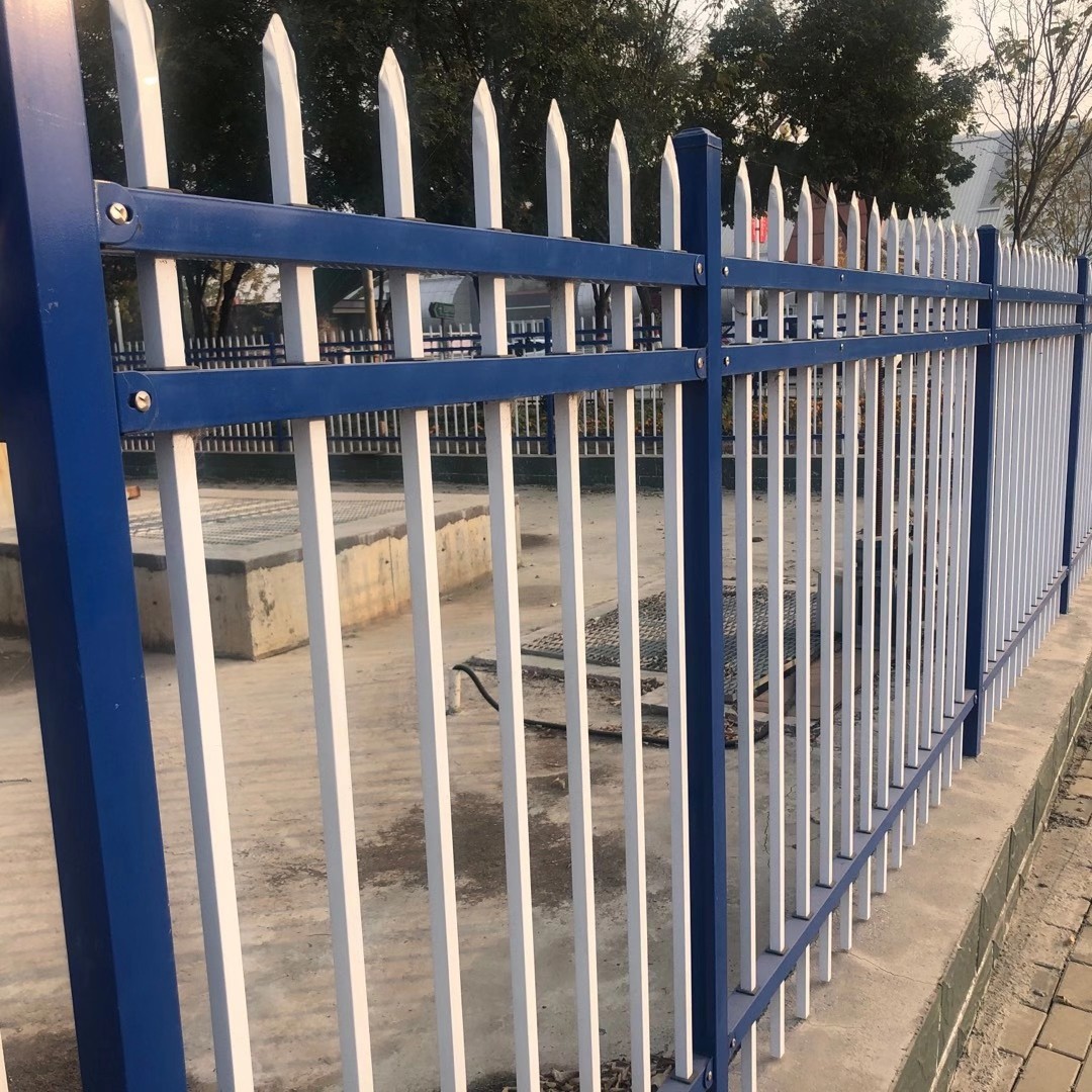 宜兴小区别墅防爬锌钢护栏铁艺围栏 工地工厂锌钢栅栏围墙隔离栏