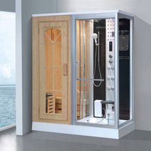 卫浴厂家直供家用干湿蒸汽房民宿汗蒸湿蒸淋浴一体两用房 sauna