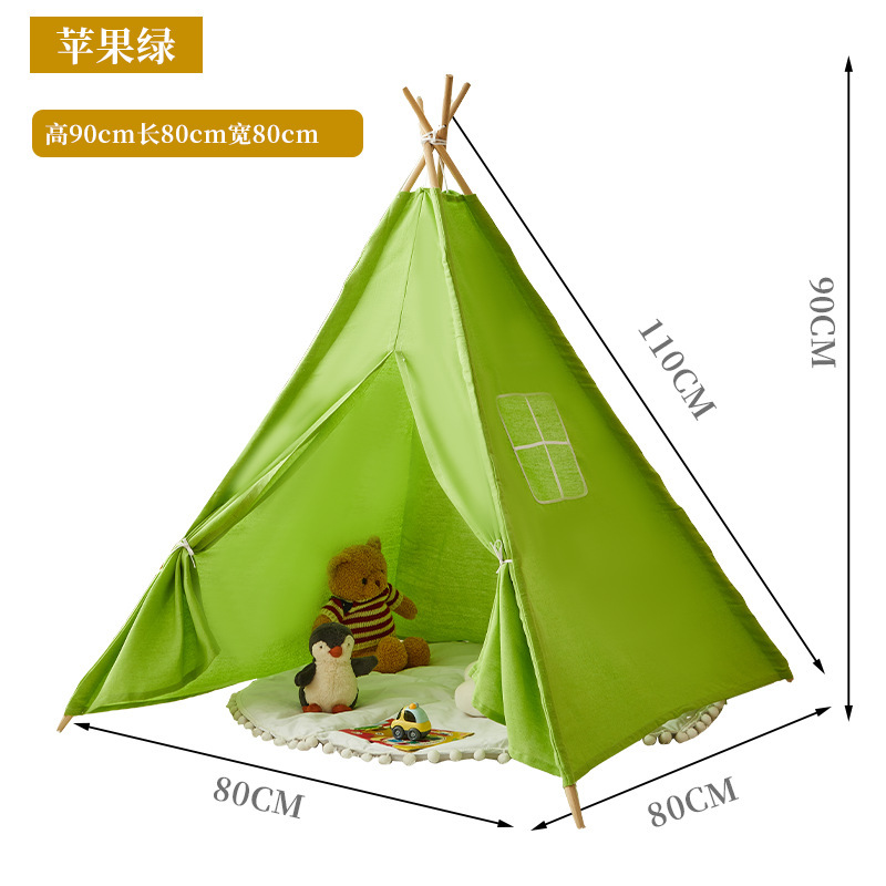 室内帐篷儿童风印第安涂鸦小帐篷男女孩礼物拍照玩具游戏屋 图片_高清