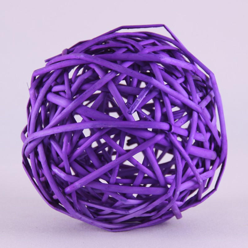 厂家藤球柳条编织球彩色装饰球走廊商场幼儿园柳球装饰挂饰柳藤球