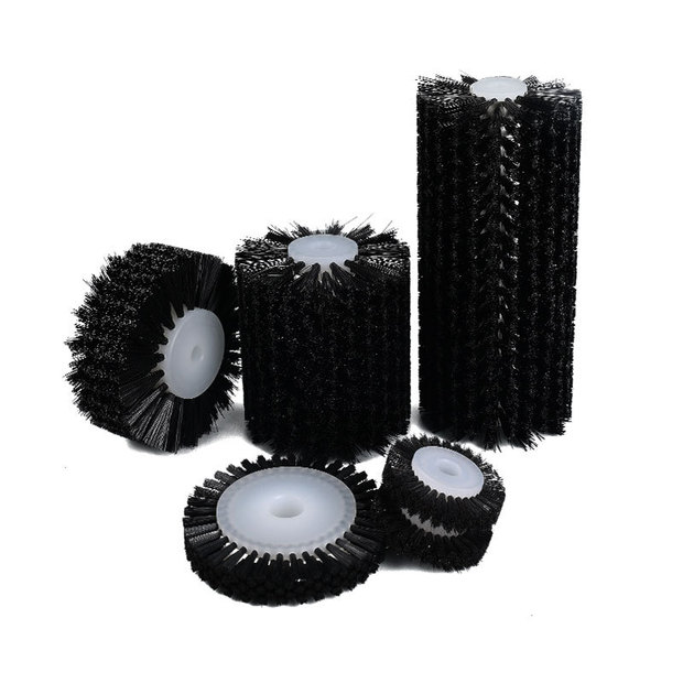 定制工业毛刷辊 滚筒刷清洗除尘抛光打磨毛刷辊耐磨尼龙丝毛刷辊