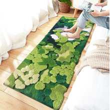 批发纯手工圆形苔藓森林羊毛地毯客厅卧室床边地毯可爱轻奢客厅毯