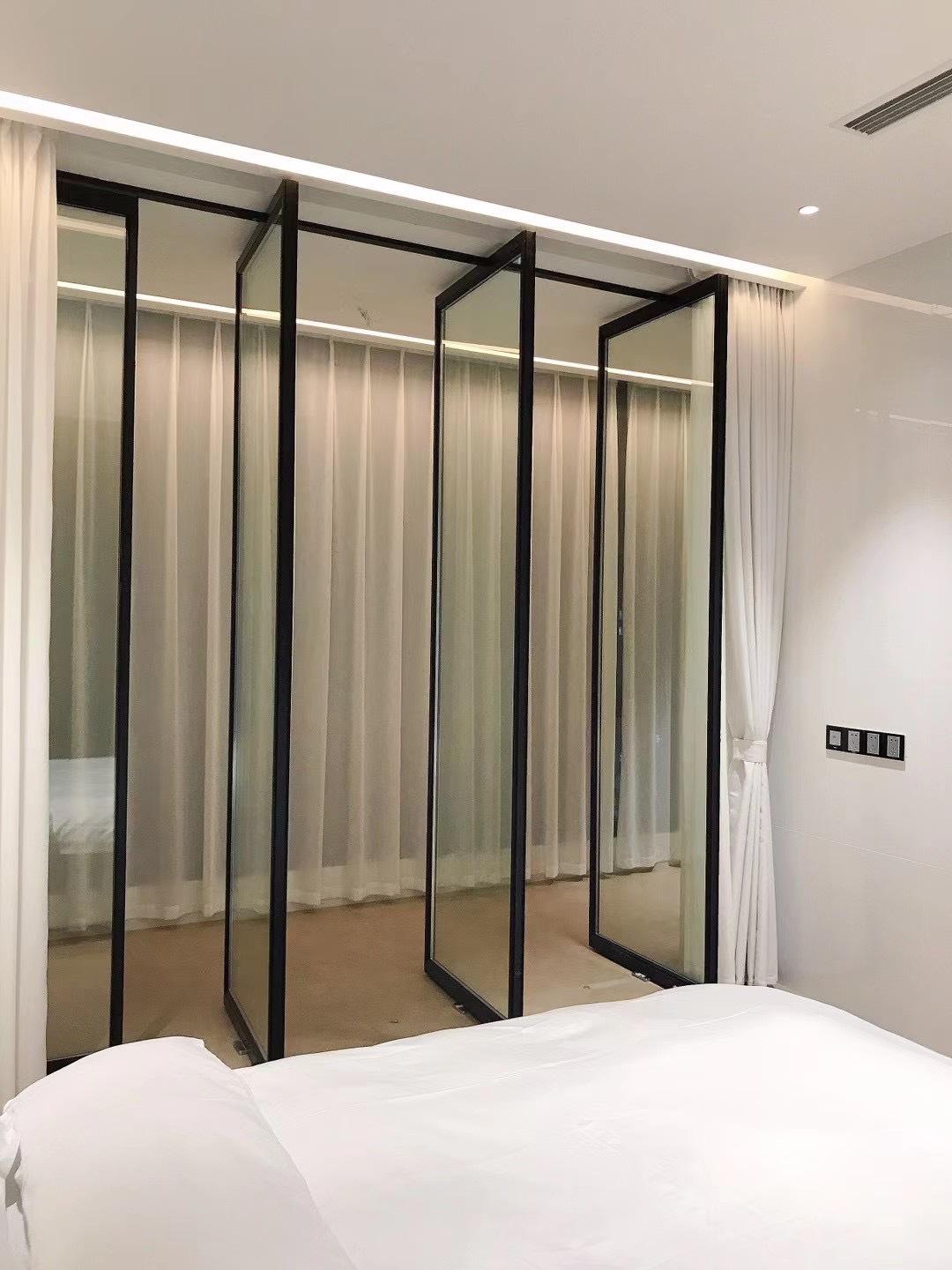 中轴门 金玛龙18极窄 网红咖啡厅店铺瑜伽房玻璃门 360旋转可定位