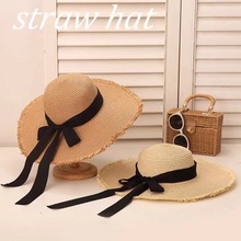 夏季法式甜美草帽女云南三亚海边度假沙滩旅游拍照帽子防晒遮阳帽